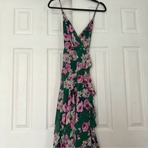 ASTR the label Women’s Green Floral Maxi Dress Size Small